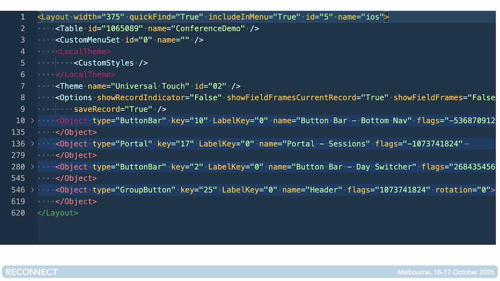 Slide showing examples of popular react native apps